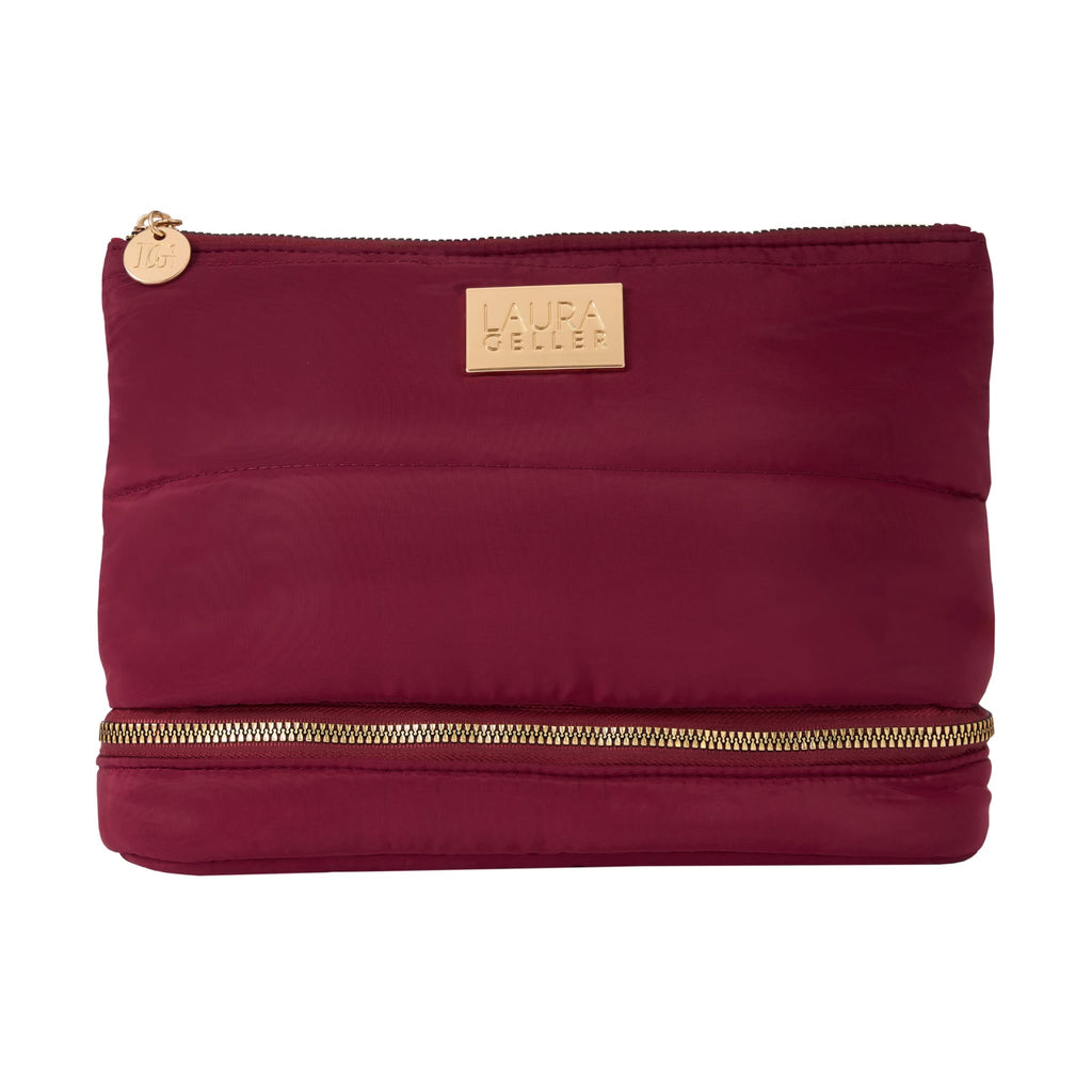 Quilted Makeup Bag with Brush Case